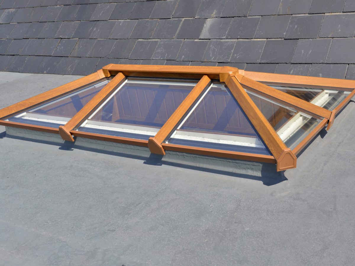 Roof lantern on pitched roof